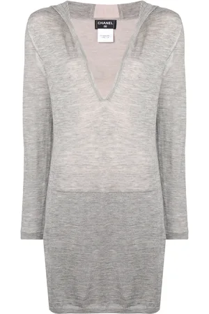 CHANEL Hooded long sweater