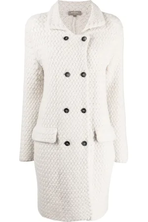 N.PEAL Pointed-flat collar coat