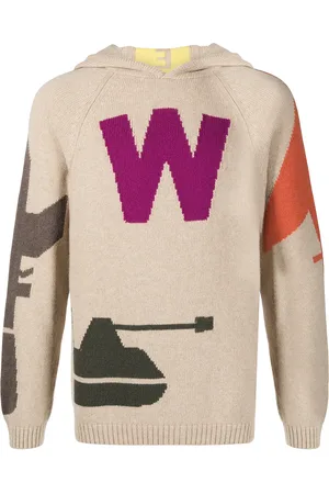 WALTER VAN BEIRENDONCK Walter-War knitted hoodie
