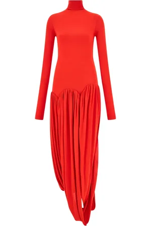 Salvatore Ferragamo Turtleneck tulip-design dress