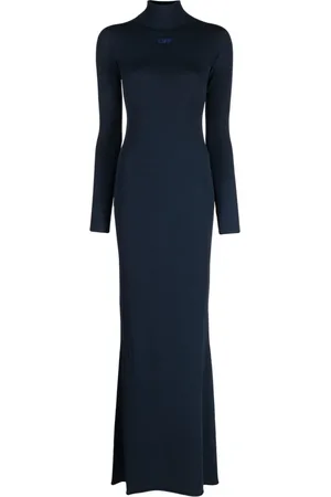 OFF-WHITE Long-sleeve funnel-neck dress