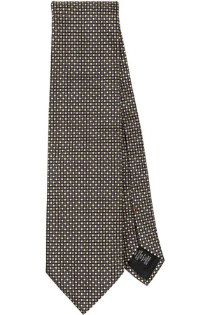 Ermenegildo Zegna Patterned-jacquard silk tie