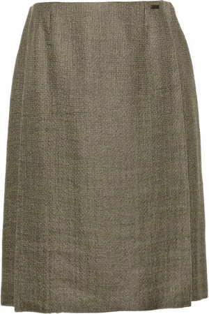CHANEL 1990s A-line midi skirt