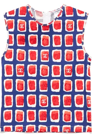 CHANEL 2001 graphic-print tank top