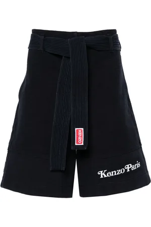 Kenzo Logo-patch cotton shorts