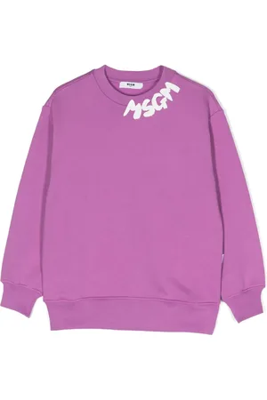 Msgm Logo-print cotton sweatshirt