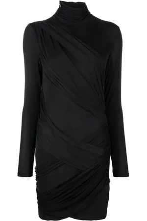 GAUGE81 Kores roll-neck draped minidress