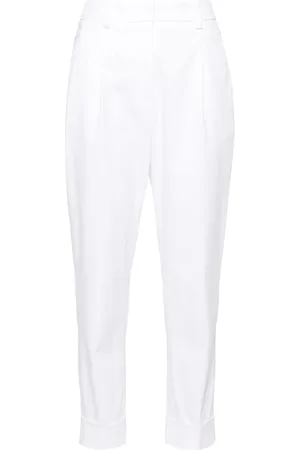 PESERICO SIGN Cuffed tapered trousers