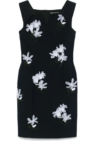 Shushu/Tong Floral-appliqu?? mini dress