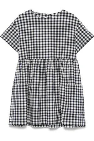 Il gufo Gingham-check dress