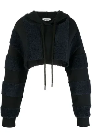 MONSE Panelled cropped hoodie