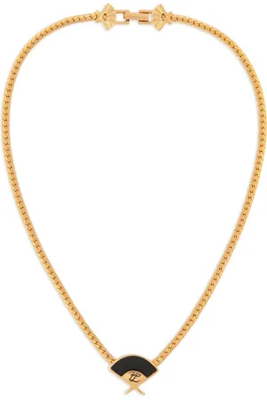 Karl Lagerfeld 1980s folding fan necklace