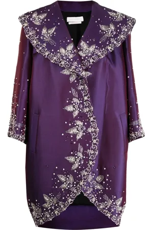 Saiid Kobeisy Mikado beaded satin-finish jacket