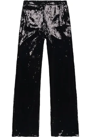 NILI LOTAN Sequin-embellished flared trousers