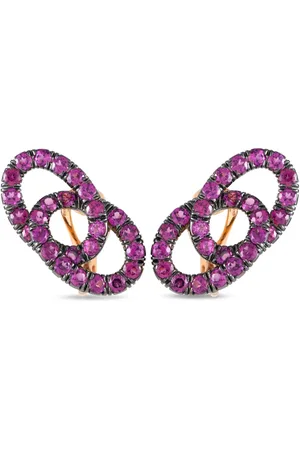 Pomellato 18K yellow Cattene sapphire clip-on earrings