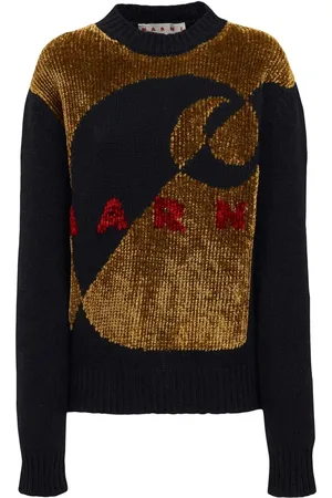Marni Logo print knitted sweater