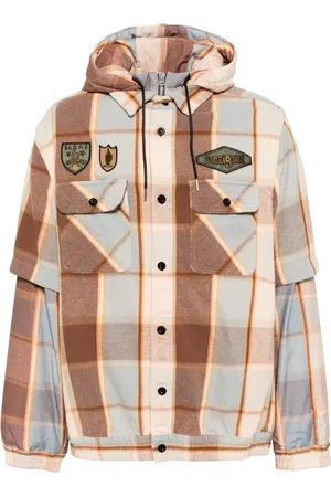 SACAI Plaid check pattern shirt jacket
