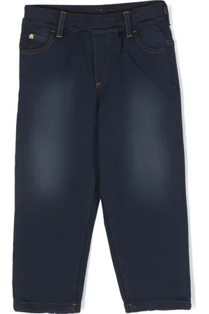 VERSACE Medusa Head plaque mid-rise straight-leg jeans