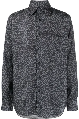 Tom Ford Leopard-print long-sleeve shirt