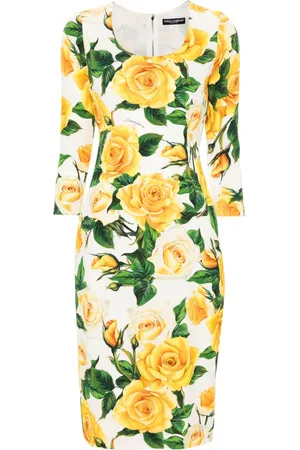 Dolce & Gabbana Floral-print silk-blend dress