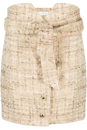 IRO Belted tweed miniskirt