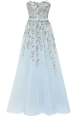 Saiid Kobeisy Beaded tulle strapless gown