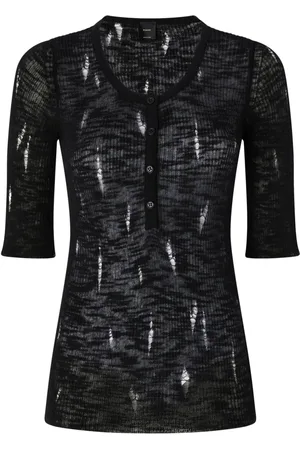 Pinko Ripped-detail top