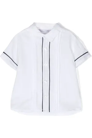 PATACHOU Stripe-detail short-sleeve shirt