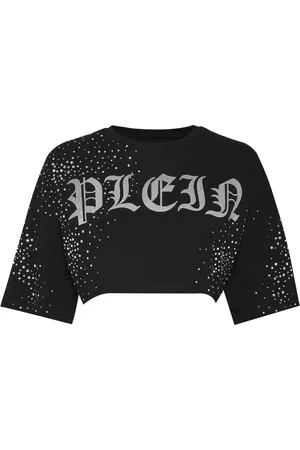 Philipp Plein Crystal-embellished cropped T-shirt