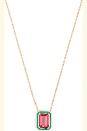 SELIM MOUZANNAR 18kt rose Mina rhodolite necklace