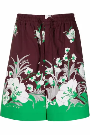 VALENTINO GARAVANI Floral-print drawstring shorts