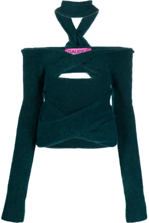 GAUGE81 Ribbed-knit cut-out top