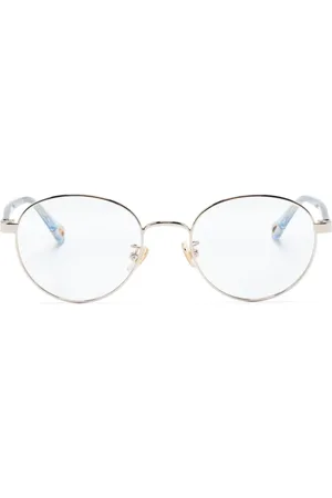 Chloé Logo-engraved round-frame glasses