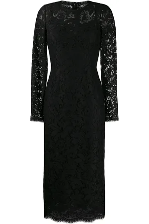 Dolce & Gabbana Floral-lace midi dress
