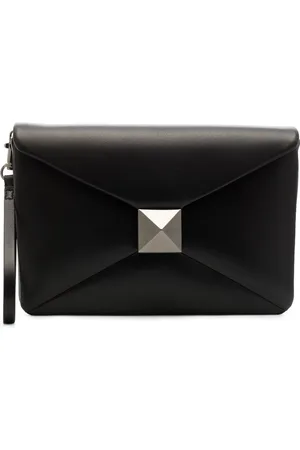 VALENTINO GARAVANI Roman stud leather clutch bag