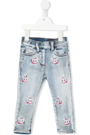 MONNALISA Embroidered straight-leg jeans
