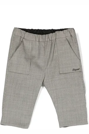 BONPOINT Houndstooth-pattern elasticated-waist trousers