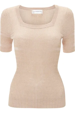 Victoria Beckham Square-neck ribbed top