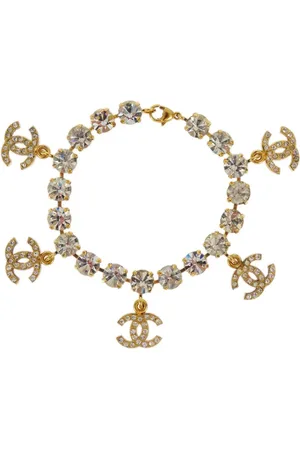 CHANEL 1996 CC rhinestone-embellished bracelet