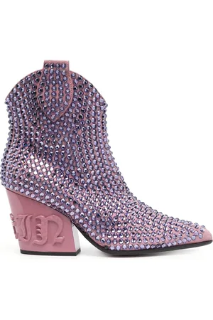 Philipp Plein 80mm crystal-embellished boots
