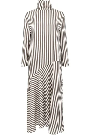 Khaite Striped midi dress