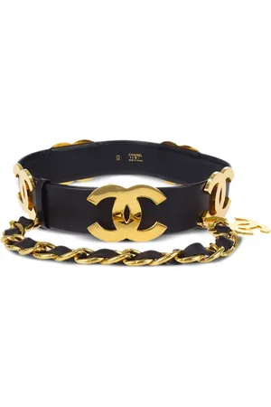 CHANEL 1993 CC chain-link leather belt