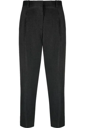 THEORY Cropped high-waisted trousers