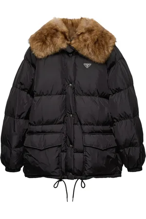 Prada Enamel triangle-logo padded jacket