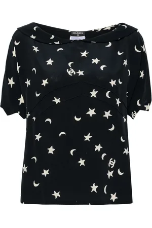 CHANEL 2008 short sleeve shirt blouse tops