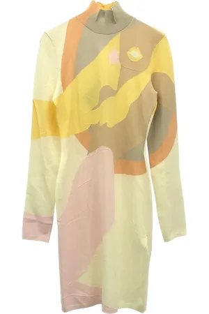 Fendi 2010s patterned-intarsia mini dress