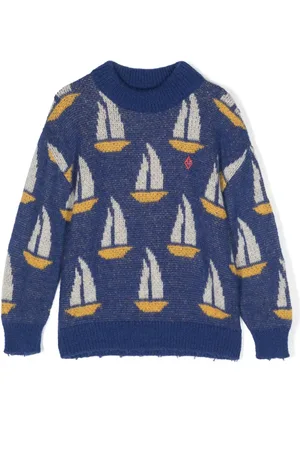 The Animals Observatory Bull intarsia-knit jumper