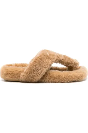 Loewe Ease Toe post shearling sandals