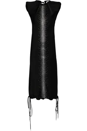 The Attico Rhinestone-embellished midi dress