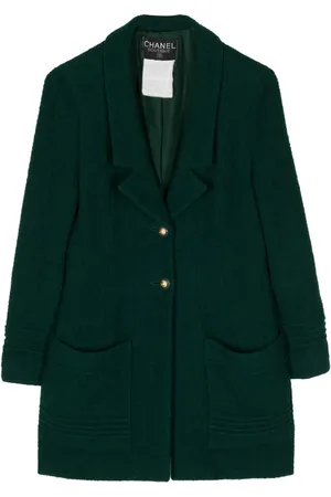 CHANEL 2000s CC logo-buttons wool jacket